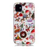 For Apple iPhone11 Mobile Shell Soft TPU Phone Case Smartphone Cover Elk Snow Christmas Series Pattern Protective Shell
