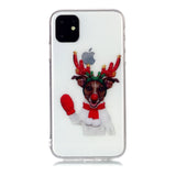 For Apple iPhone11 Mobile Shell Soft TPU Phone Case Smartphone Cover Elk Snow Christmas Series Pattern Protective Shell