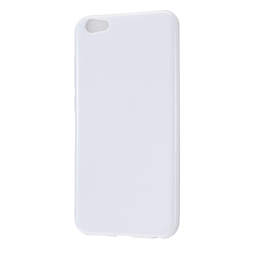 For VIVO Y67/Y71 Cellphone Cover Glossy TPU Phone Case Anti-Dust Stain-proof Easy Install Screen Protector Milk white