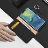 DUX DUCIS For Huawei MATE 20 pro Luxury Genuine Leather Magnetic Flip Cover Full Protective Case with Bracket Card Slot red_Huawei MATE 20 pro