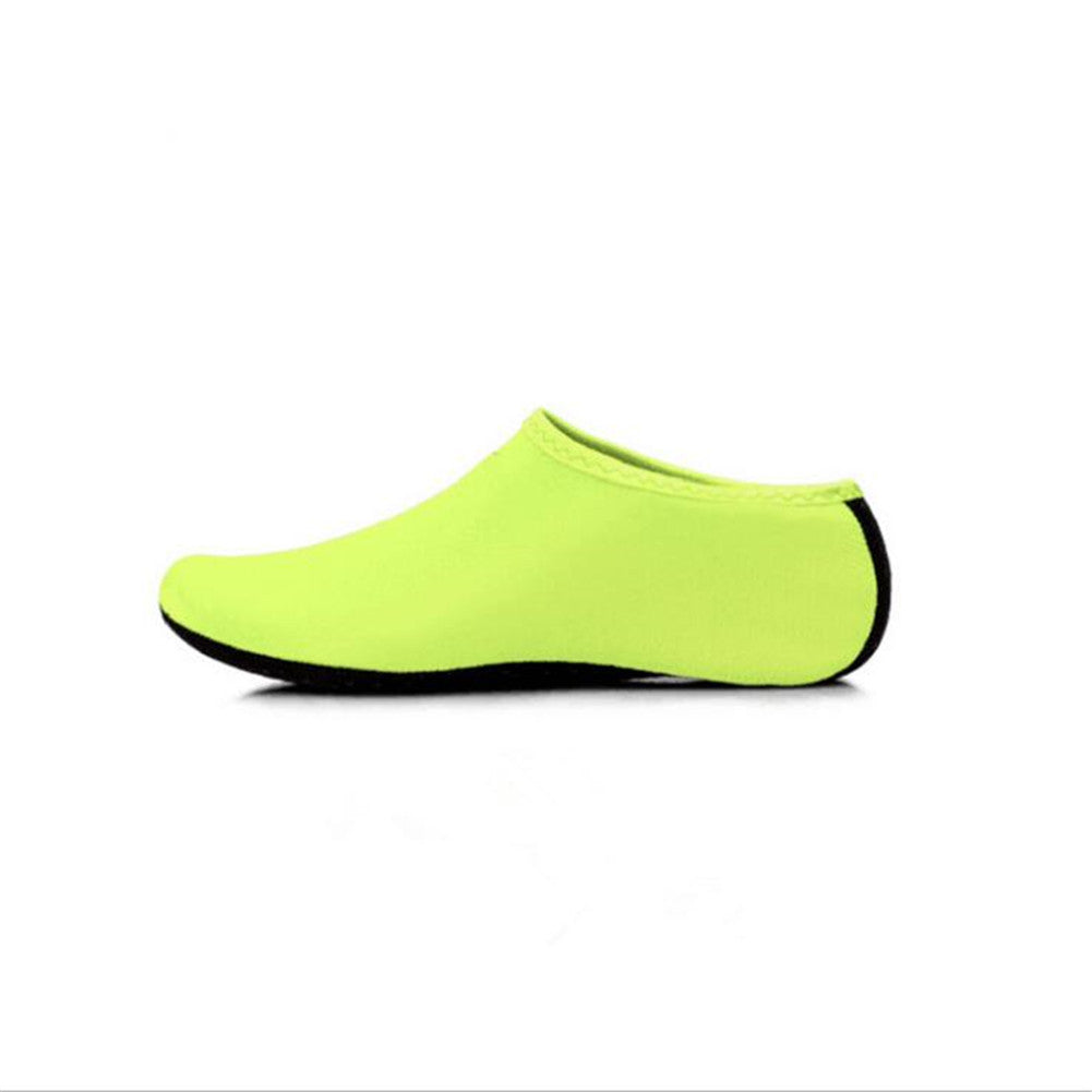 Fashion Barefoot Water Skin Shoes Anti-skid Socks Beach for Swim Surf Yoga Exercise Fluorescent yellow_S 36-37