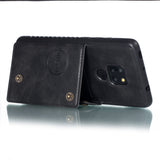 For HUAWEI MATE 20 Double Buckle Non-slip Shockproof Cell Phone Case with Card Slot Bracket black