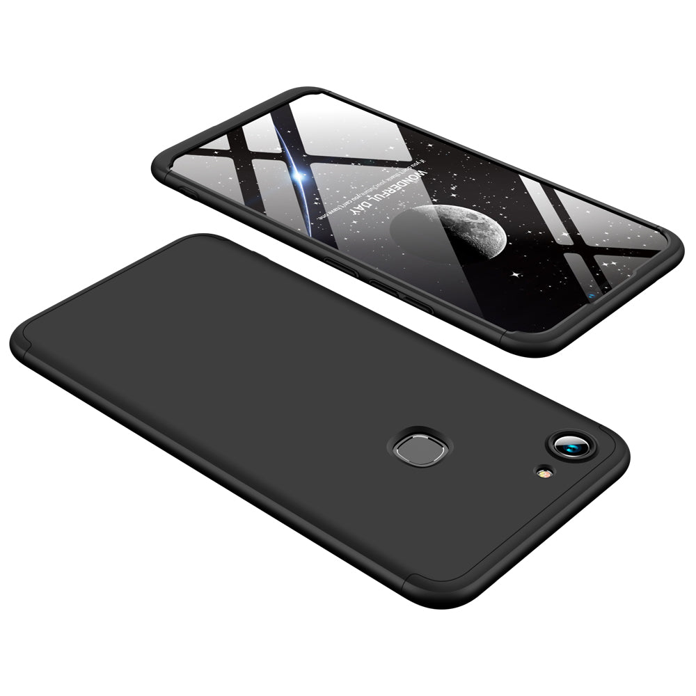 For VIVO Y83 Fingerprint Slim 3 in 1 Hybrid Hard Case Full Body 360 Degree Protection Back Cover black