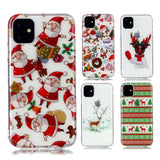For Apple iPhone11 Mobile Shell Soft TPU Phone Case Smartphone Cover Elk Snow Christmas Series Pattern Protective Shell