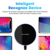 Wireless Magnetic Charger Ultra-thin Aluminum Alloy Quick Charge15wqi Charger 15 w black