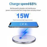 Wireless Magnetic Charger Ultra-thin Aluminum Alloy Quick Charge15wqi Charger 15 w black