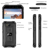 Ulefone Armor X6 Phone 5.0inch HD Screen 2G RAM+16GB ROM Memory 5MP+8MP Camera 4000mAh Battery Android 9.0 OS black