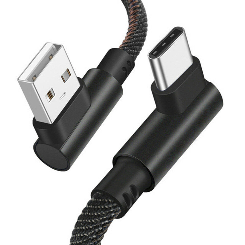 Universal USB Elbow Data Transmission Line Fast Charging Micro USB Type-C 8 Pin Line for Mobile Phone 1M