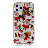For Apple iPhone11 Pro Max Mobile Shell Soft TPU Phone Case Smartphone Cover Elk Snow Christmas Series Pattern Protective Shell