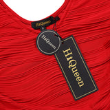 HiQueen Women's Pencil Knee-length Dress Sleeveless Elegant Backless Formal Dress