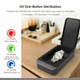 X2 UV Phone Wireless Charger Sterilizer Box Jewelry Phone Toothbrush Watch Cleaner Personal Sanitizer Disinfector black_X2