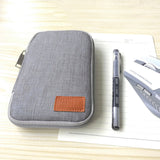 Gray Multi-function Cable Earphone Organizer Portable Source Phone Holder Electronic Accessories Digital Storage Bag for Travelling Camping Hiking Gray