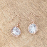 5.5 Ct Rose Gold CZ Drop Earrings
