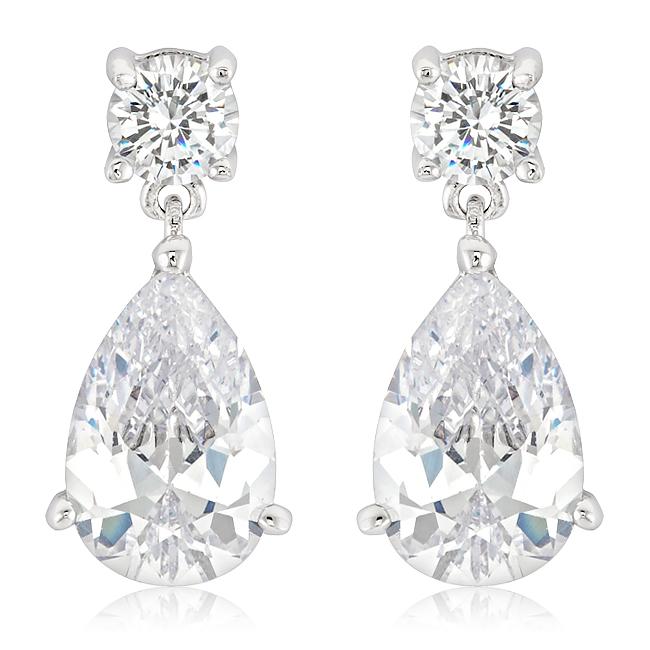 Elegant Cubic Zirconia Drop Earrings