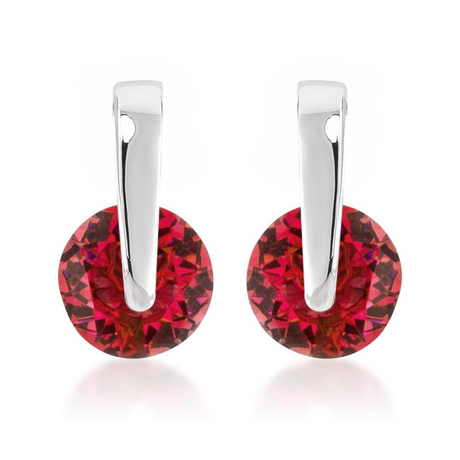 Red CZ Elegance Earrings