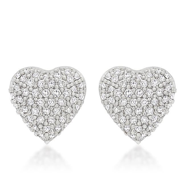 Special Pave Heart Earrings