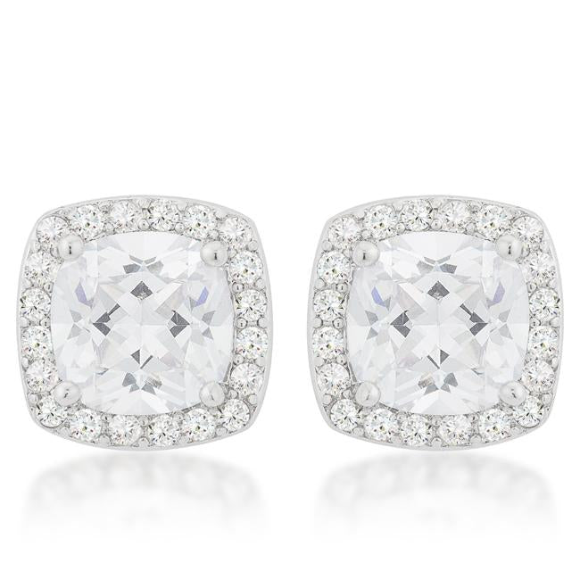 Pave Halo Earrings