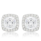 Pave Halo Earrings
