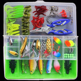 Lures Fishing KIT Tackle Box - 100Pcs,  Green