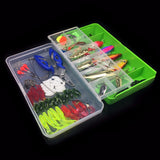 Lures Fishing KIT Tackle Box - 100Pcs,  Green