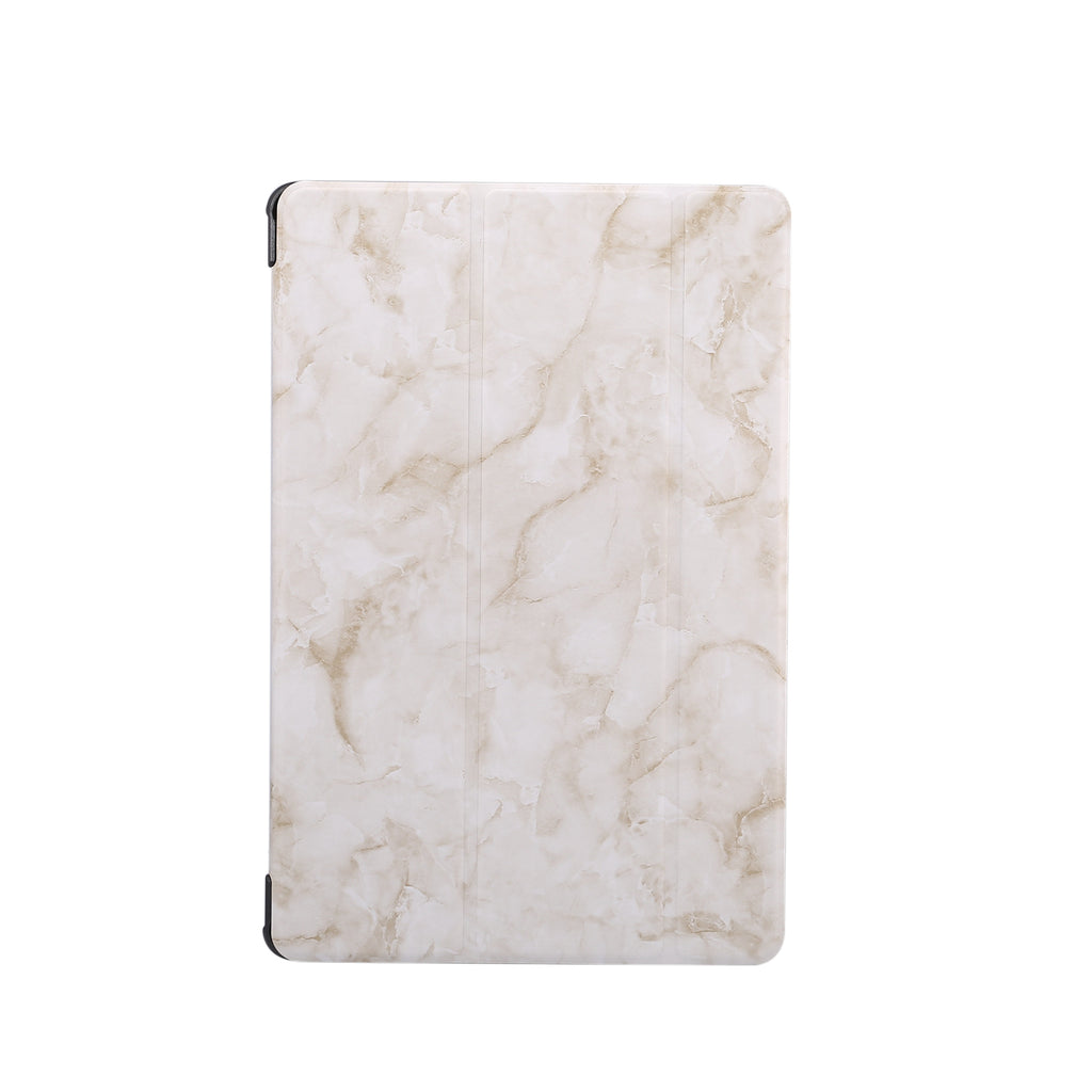 For Samsung Tab S6 T860 Tablet Cover Marbling Pattern PU Leather Anti-fall Anti-scrach Anti-slip Protect Shell Tri-fold Case gray