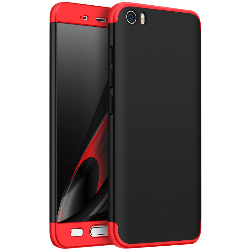 For XIAOMI MI 5 Slim 3 in 1 Hybrid Hard Case Full Body 360 Degree Protection Back Cover Red black red