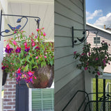 Hanging Plant Bracket Hook Iron Decorative Plant Hanger for Flower Basket Bird Feeder Lanterns 2pcs