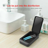 X2 UV Phone Wireless Charger Sterilizer Box Jewelry Phone Toothbrush Watch Cleaner Personal Sanitizer Disinfector black_X2