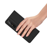 DUX DUCIS For Sony Xperia1 II/Xperia10 II Leather Mobile Phone Cover Magnetic Protective Case Bracket with Cards Slot black_Sony Xperia1 II