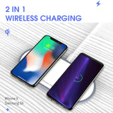 High Performance 2 Holders QI Wireless Fast Charging Base Silver