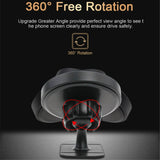 Creative Strong Magnet Clock 360 Degree Rotation Paste Type Universal Navigation Phone Holder black