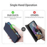 DUX DUCIS for Samsung A21S/A51 5G Magnetic Mobile Phone Holder Leather Case with Cards Slot blue_Samsung A21S