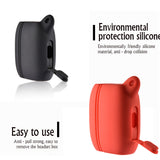 Soft Silicone Case For Jabra Elite Active 65T Sports Earbuds Storage Cover Scratchproof Shock Resistant Anti-lost Earphones Shell black