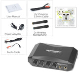 HD-Hynudal Karaoke Machine - Echo Mixer, Two Wireless Mics, YAMAHA Chipset, Supports Phone + PC