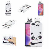 For XIAOMI Redmi 6A 3D Cartoon Lovely Coloured Painted Soft TPU Back Cover Non-slip Shockproof Full Protective Case yellow