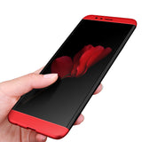 For HUAWEI Honor 7X 360 Degree Non-slip Shockproof Full Protective Back Case black