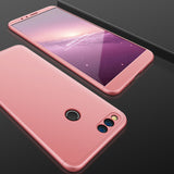 For HUAWEI Honor 7X 360 Degree Non-slip Shockproof Full Protective Back Case black