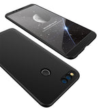 For HUAWEI Honor 7X 360 Degree Non-slip Shockproof Full Protective Back Case black