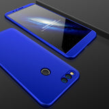 For HUAWEI Honor 7X 360 Degree Non-slip Shockproof Full Protective Back Case black