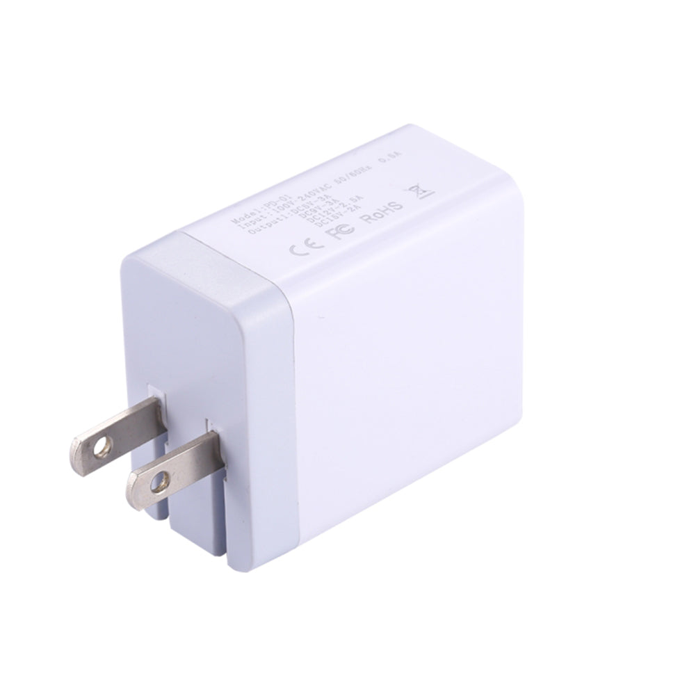 USB C PD Charger 29W Power Delivery Type c Wall Charger with 2 Ports for iPhone Android American regulations white