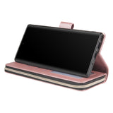 For Samsung A51 5G/A71 5G/Note 10 pro Pu Leather  Mobile Phone Cover Zipper Card Bag + Wrist Strap Rose gold
