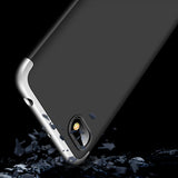 For XIAOMI Redmi 6A Ultra Slim PC Back Cover Non-slip Shockproof 360 Degree Full Protective Case silver black silver_XIAOMI Redmi 6A