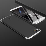 For XIAOMI Redmi 6A Ultra Slim PC Back Cover Non-slip Shockproof 360 Degree Full Protective Case silver black silver_XIAOMI Redmi 6A
