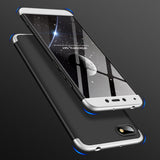 For XIAOMI Redmi 6A Ultra Slim PC Back Cover Non-slip Shockproof 360 Degree Full Protective Case silver black silver_XIAOMI Redmi 6A