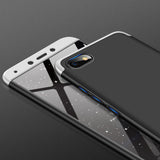 For XIAOMI Redmi 6A Ultra Slim PC Back Cover Non-slip Shockproof 360 Degree Full Protective Case silver black silver_XIAOMI Redmi 6A