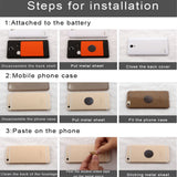 Creative Strong Magnet Clock 360 Degree Rotation Paste Type Universal Navigation Phone Holder black