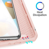 DUX DUCIS for Samsung A21S/A51 5G Magnetic Mobile Phone Holder Leather Case with Cards Slot Pink_Samsung A21S