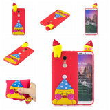 For XIAOMI Redmi 5 plus 3D Cartoon Lovely Coloured Painted Soft TPU Back Cover Non-slip Shockproof Full Protective Case Light pink