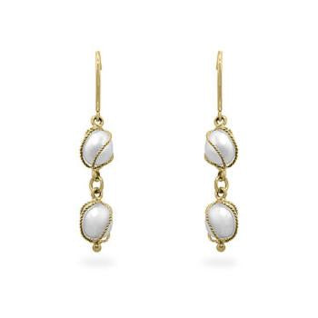 Yellow Gold Pearl Drops
