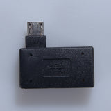CY 90 Degree Right Angled Micro USB 2.0 OTG Host Adapter with USB Power for Galaxy S3 S4 S5 Note2 Note3 Cell Phone & Tablet